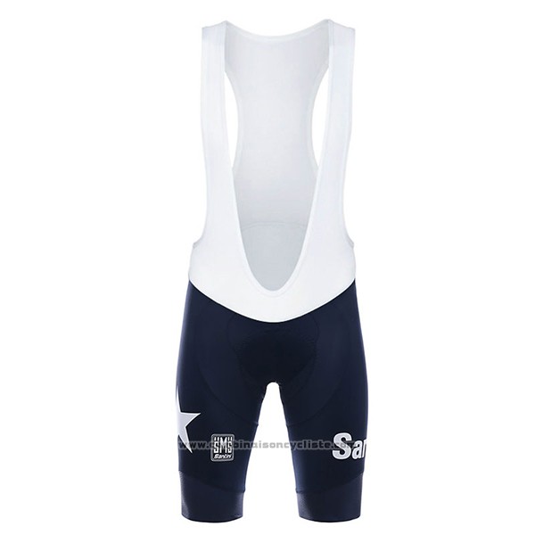 2017 Maillot Cyclisme Lundici Noir et Bleu Manches Courtes et Cuissard