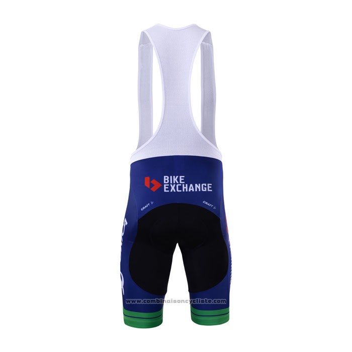 2017 Maillot Cyclisme Orica Bike Exchange Bleu Manches Courtes et Cuissard