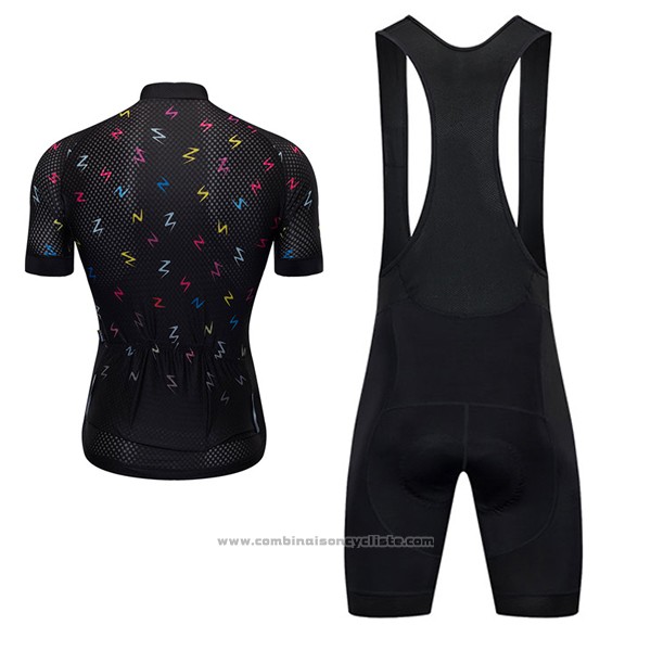 2017 Maillot Cyclisme Ykywbike Aa06 Adh06 Noir Manches Courtes et Cuissard