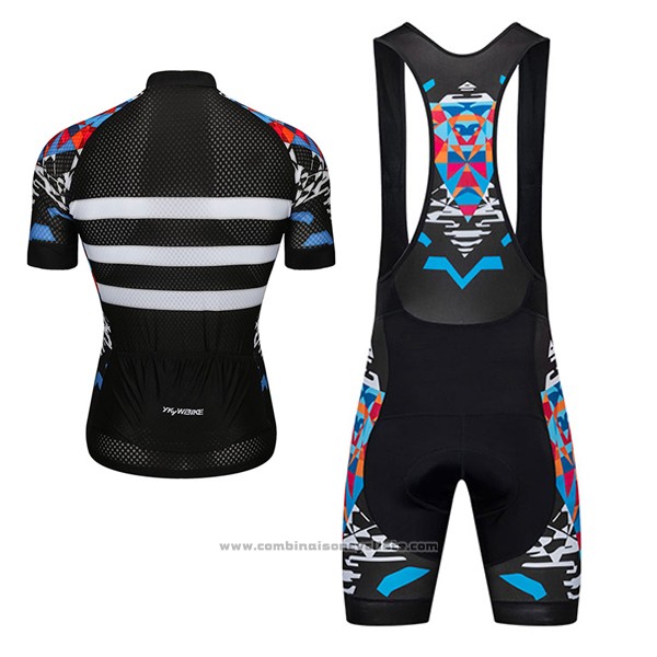 2017 Maillot Cyclisme Ykywbike Aa12 Adh12 Noir et Blanc Manches Courtes et Cuissard