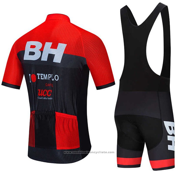 2020 Maillot Cyclisme BH Templo Rouge Noir Blanc Manches Courtes et Cuissard