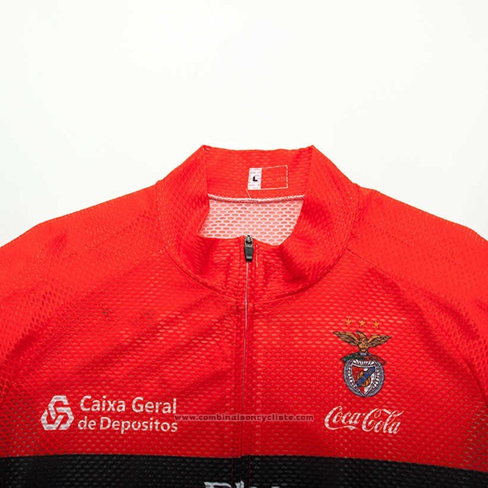2020 Maillot Cyclisme S.L. Benfica Rouge Noir Manches Courtes et Cuissard