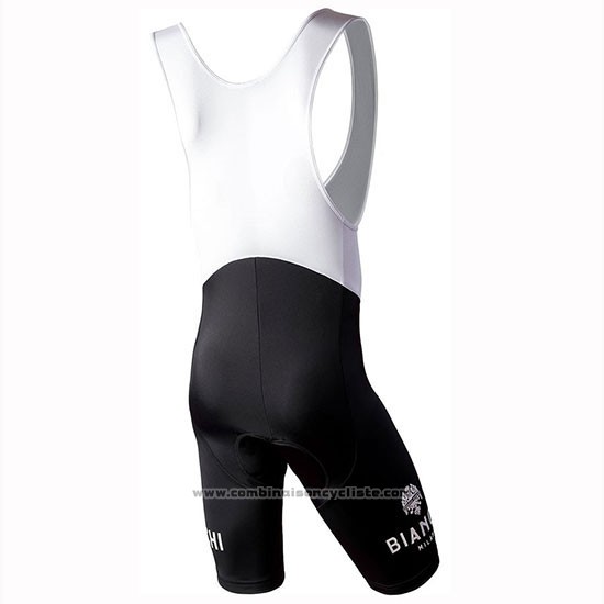 2019 Maillot Cyclisme Bianchi Milano Conca Noir Rouge Manches Courtes et Cuissard