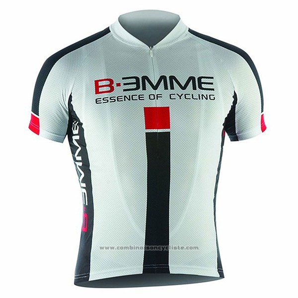 2017 Maillot Cyclisme Biemme Identity Blanc et Rouge Manches Courtes et Cuissard
