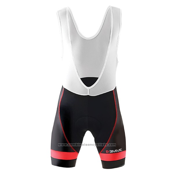 2017 Maillot Cyclisme Biemme Identity Blanc et Rouge Manches Courtes et Cuissard