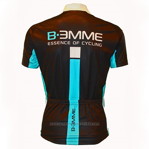 2017 Maillot Cyclisme Biemme Identity Noir et Bleu Manches Courtes et Cuissard