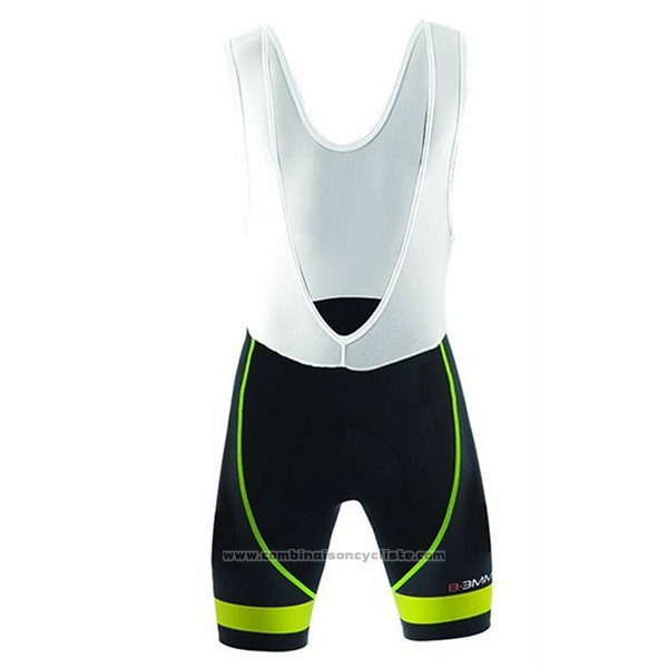 2017 Maillot Cyclisme Biemme Identity Noir et Vert Manches Courtes et Cuissard