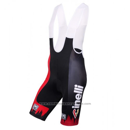 2016 Maillot Cyclisme Cinelli Chrome Rouge et Noir Manches Courtes et Cuissard