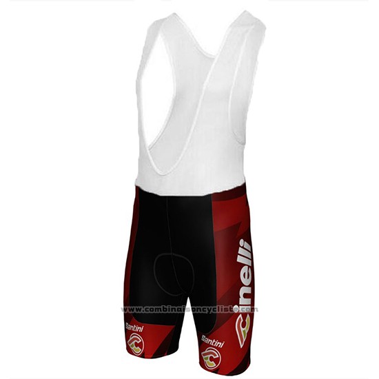 2018 Maillot Cyclisme Cinelli Chrome Fonce et Rouge Manches Courtes et Cuissard