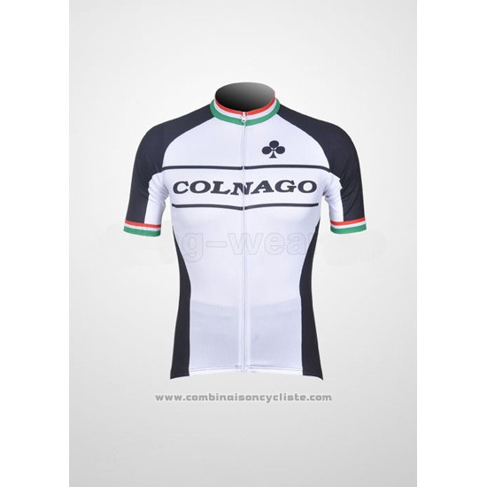 2011 Maillot Cyclisme Colnago Noir et Blanc Manches Courtes et Cuissard