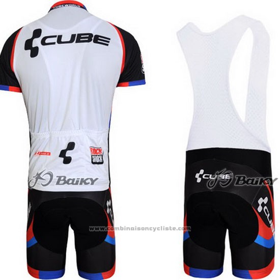 2011 Maillot Cyclisme Cube Noir et Blanc Manches Courtes et Cuissard