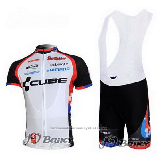 2011 Maillot Cyclisme Cube Noir et Blanc Manches Courtes et Cuissard