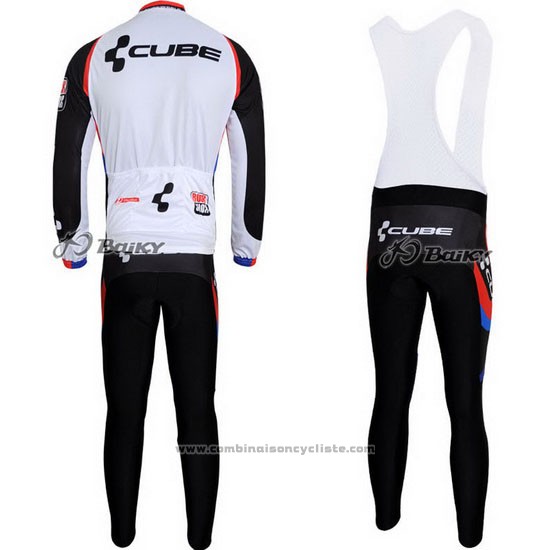 2011 Maillot Cyclisme Cube Noir et Blanc Manches Longues et Cuissard