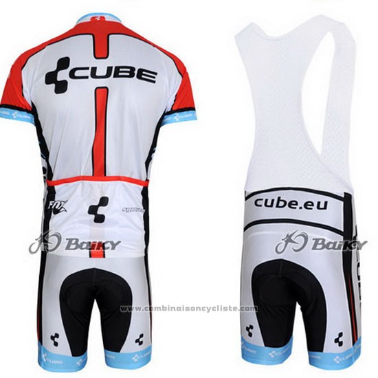 2012 Maillot Cyclisme Cube Noir et Blanc Manches Courtes et Cuissard