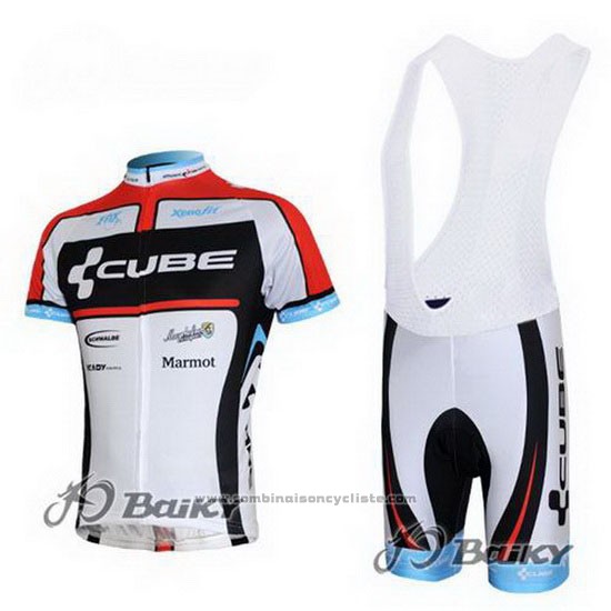 2012 Maillot Cyclisme Cube Noir et Blanc Manches Courtes et Cuissard