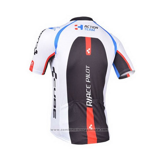 2013 Maillot Cyclisme Cube Noir et Blanc Manches Courtes et Cuissard