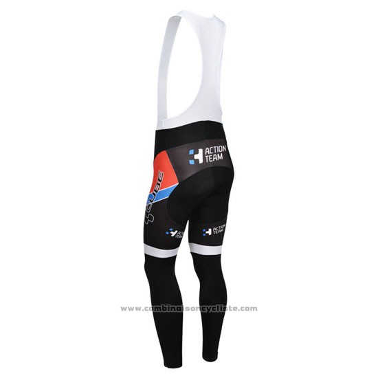 2013 Maillot Cyclisme Cube Noir et Blanc Manches Longues et Cuissard