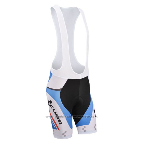 2014 Maillot Cyclisme Cube Bleu et Blanc Manches Courtes et Cuissard