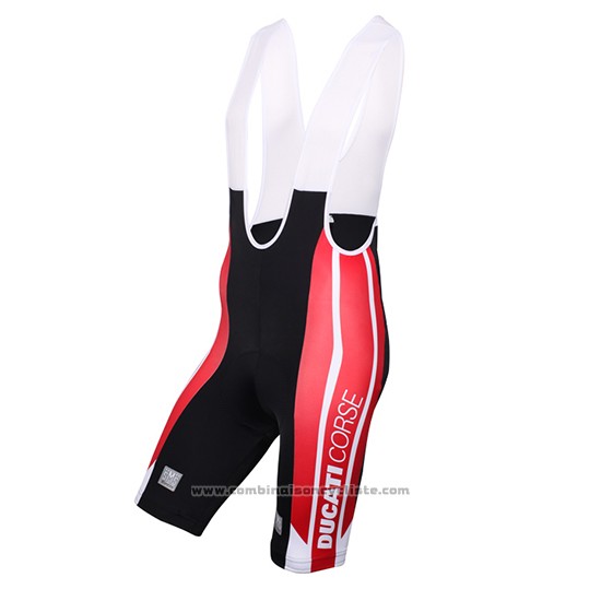 2016 Maillot Cyclisme Ducati Blanc et Rouge Manches Courtes et Cuissard