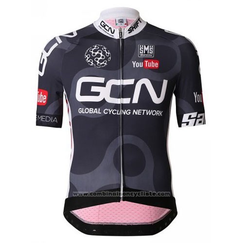 2016 Maillot Cyclisme GCN Noir et Rouge Manches Courtes et Cuissard