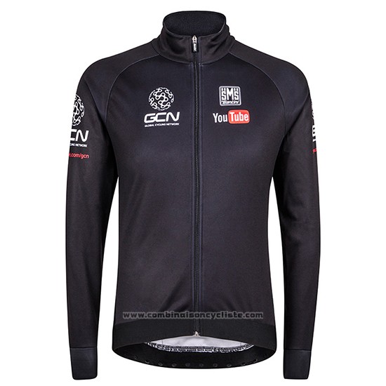 2016 Maillot Cyclisme Global Cycling Network Noir Manches Longues et Cuissard