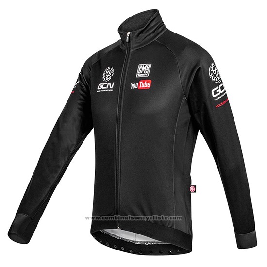2016 Maillot Cyclisme Global Cycling Network Noir Manches Longues et Cuissard