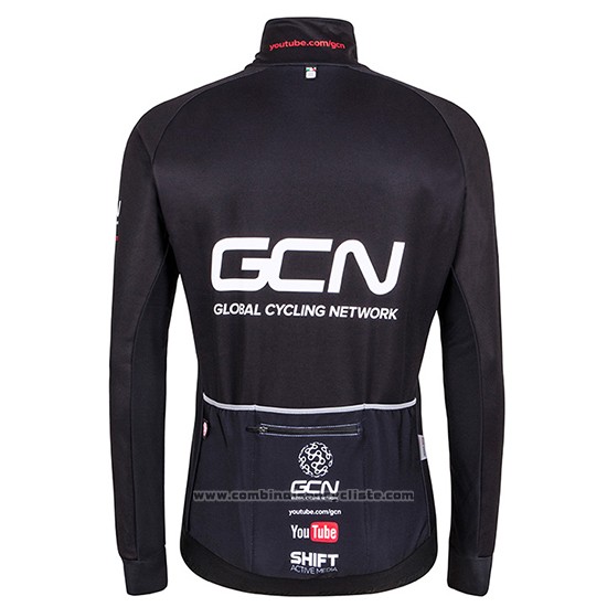 2016 Maillot Cyclisme Global Cycling Network Noir Manches Longues et Cuissard