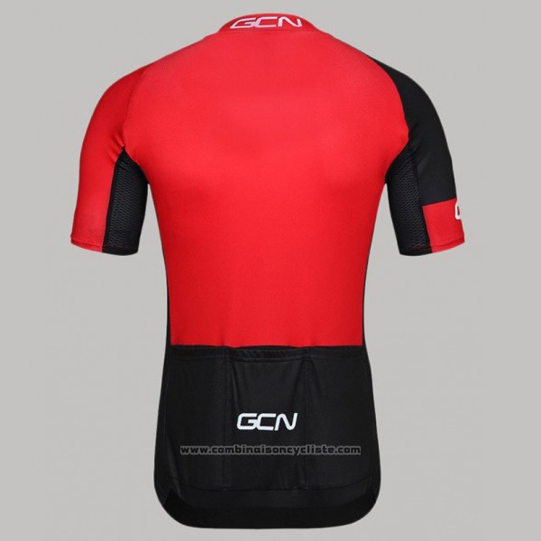 2017 Maillot Cyclisme GCN Noir et Rouge Manches Courtes et Cuissard