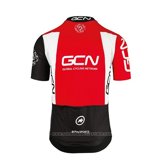 2018 Maillot Cyclisme GCN Noir et Rouge Manches Courtes et Cuissard