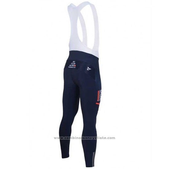 2016 Maillot Cyclisme IAM Blanc et Bleu Manches Longues et Cuissard