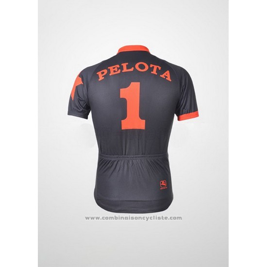 2010 Maillot Cyclisme Johnnys Orange et Noir Manches Courtes et Cuissard