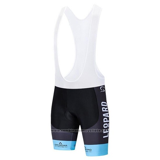 2020 Maillot Cyclisme Leopard Natural Bleu Noir Manches Courtes et Cuissard