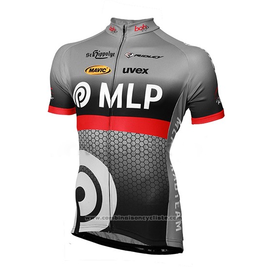 2013 Maillot Cyclisme MLP Team Bergstrasse Gris Manches Courtes et Cuissard