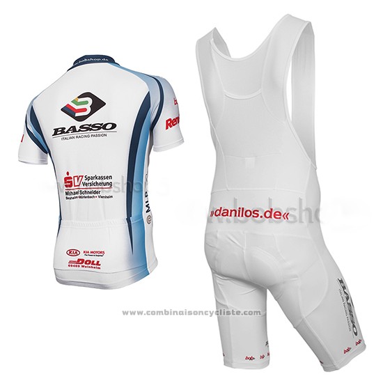 2014 Maillot Cyclisme MLP Team Bergstrasse Blanc Manches Courtes et Cuissard