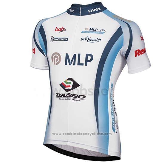 2014 Maillot Cyclisme MLP Team Bergstrasse Blanc Manches Courtes et Cuissard