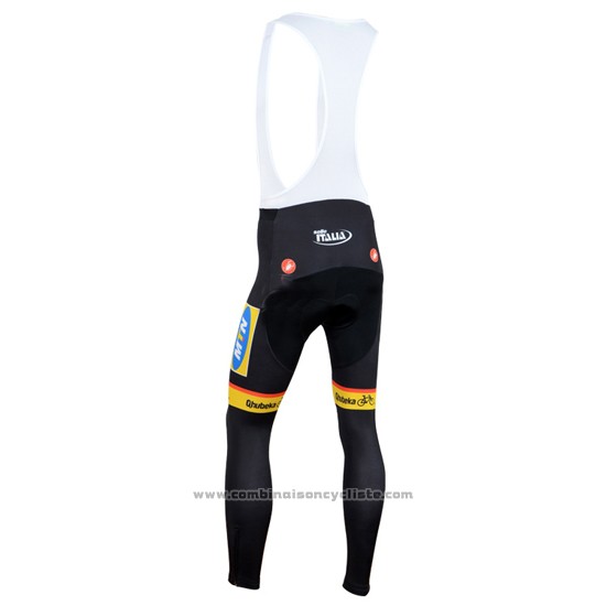 2014 Maillot Cyclisme MTN Noir et Jaune Manches Longues et Cuissard