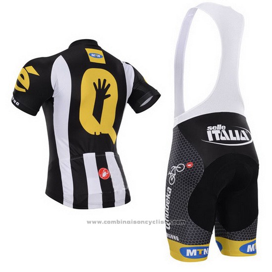 2015 Maillot Cyclisme MTN Noir et Blanc Manches Courtes et Cuissard