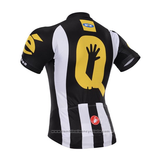 2015 Maillot Cyclisme MTN Noir et Blanc Manches Courtes et Cuissard