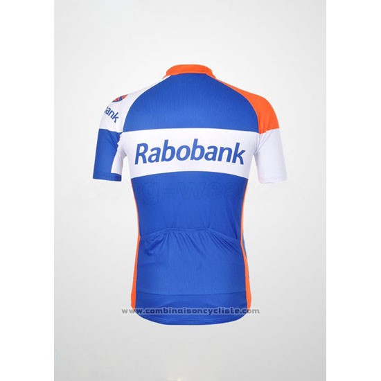 2012 Maillot Cyclisme Rabobank Bleu et Blanc Manches Courtes et Cuissard