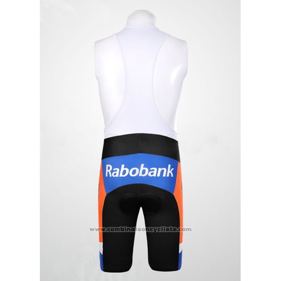 2012 Maillot Cyclisme Rabobank Bleu et Blanc Manches Courtes et Cuissard