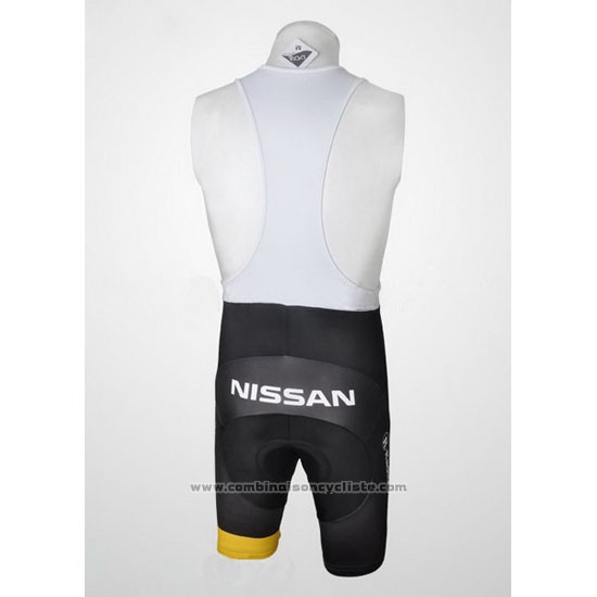 2010 Maillot Cyclisme Radioshack Noir et Jaune Manches Courtes et Cuissard