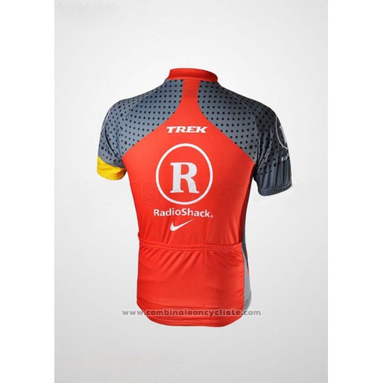2010 Maillot Cyclisme Radioshack Orange et Gris Manches Courtes et Cuissard