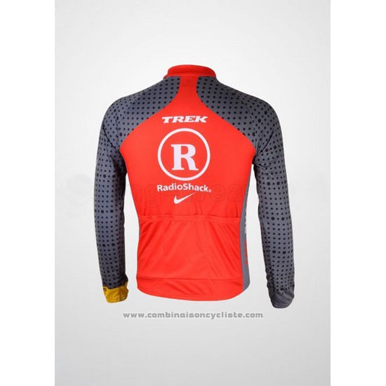 2010 Maillot Cyclisme Radioshack Orange et Gris Manches Longues et Cuissard Pantaloni
