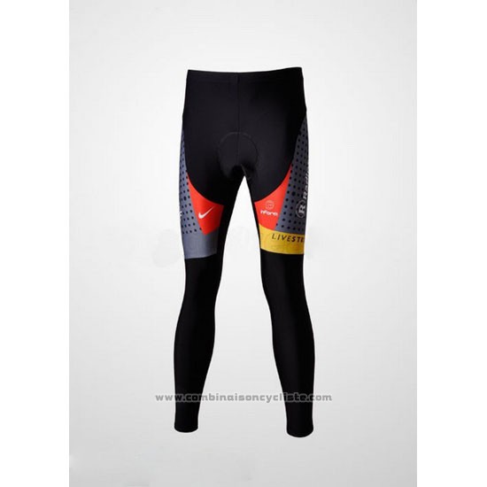 2010 Maillot Cyclisme Radioshack Orange et Gris Manches Longues et Cuissard Pantaloni