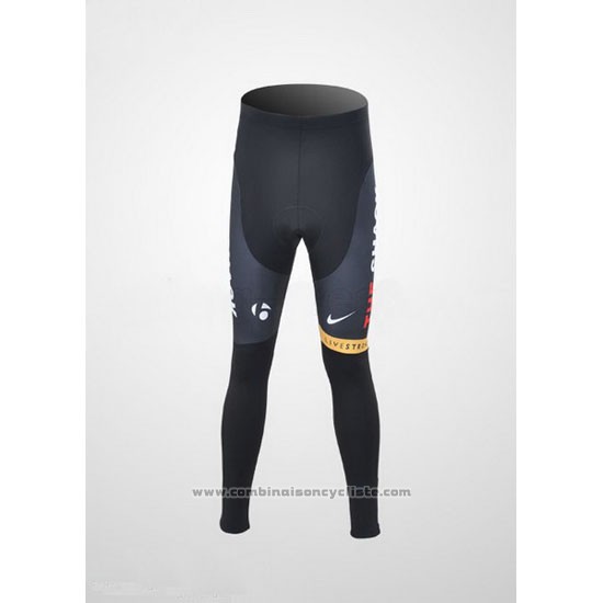 2011 Maillot Cyclisme Radioshack Blanc et Rouge Manches Longues et Cuissard