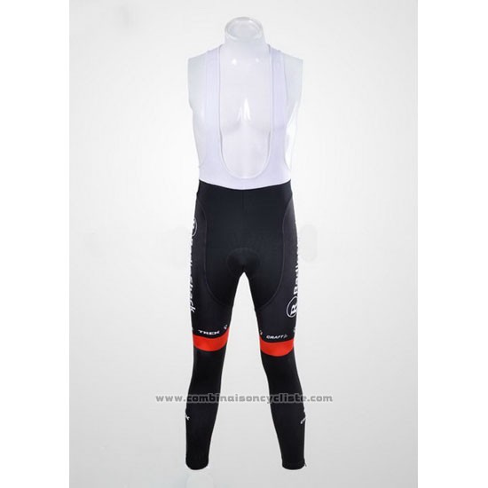 2012 Maillot Cyclisme Radioshack Noir et Blanc Manches Longues et Cuissard