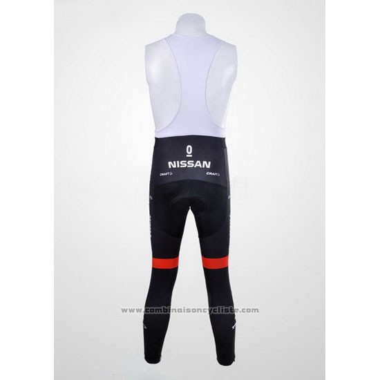 2012 Maillot Cyclisme Radioshack Noir et Blanc Manches Longues et Cuissard