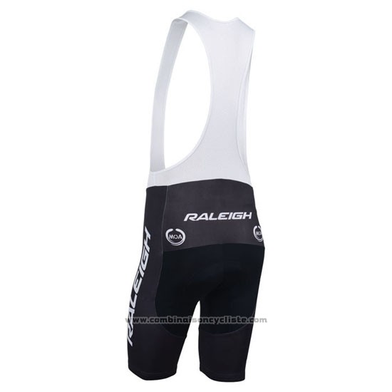 2013 Maillot Cyclisme Raleigh Blanc et Noir Manches Courtes et Cuissard