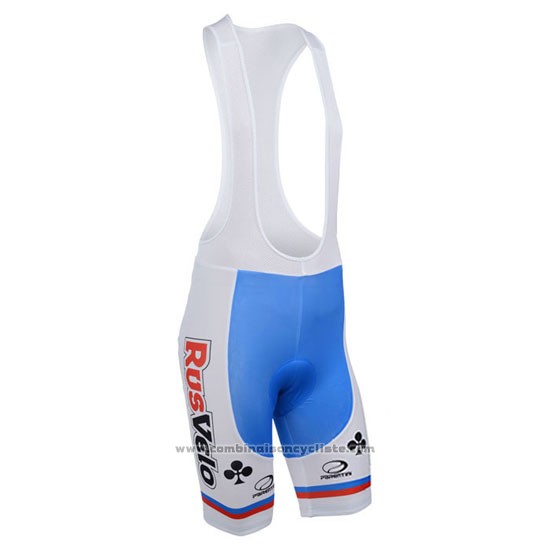 2013 Maillot Cyclisme Rusvelo Blanc et Rouge Manches Courtes et Cuissard