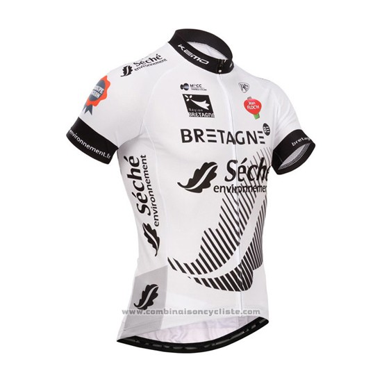 2015 Maillot Cyclisme Seche Noir et Blanc Manches Courtes et Cuissard